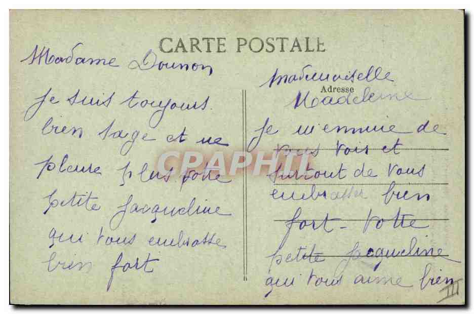 En Normandie — Les petites Normandes — Maison DELAMARE, édit., Yvetot — Reprod interd — Verso