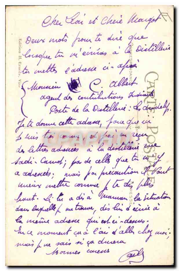 CPA Folklore Legendes Normandes le pendu de Domfront — Verso