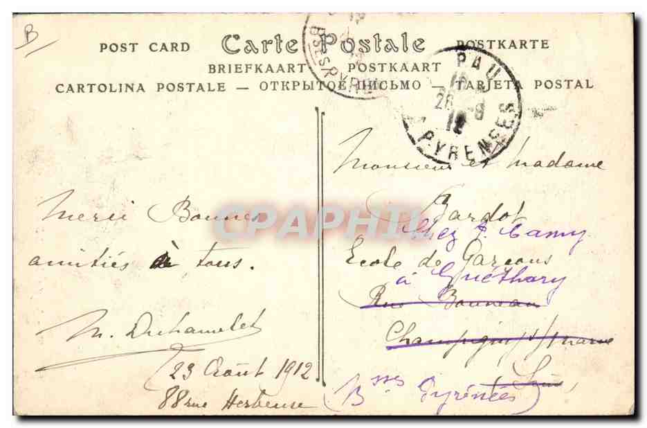 CPA Folklore Normande Femme  — Verso