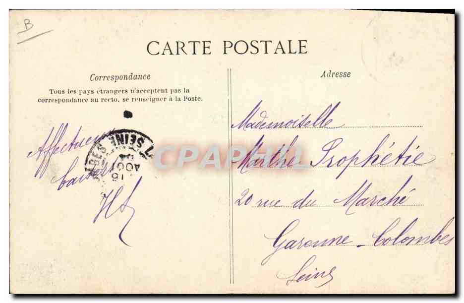 CPA Folklore Normandie  — Verso