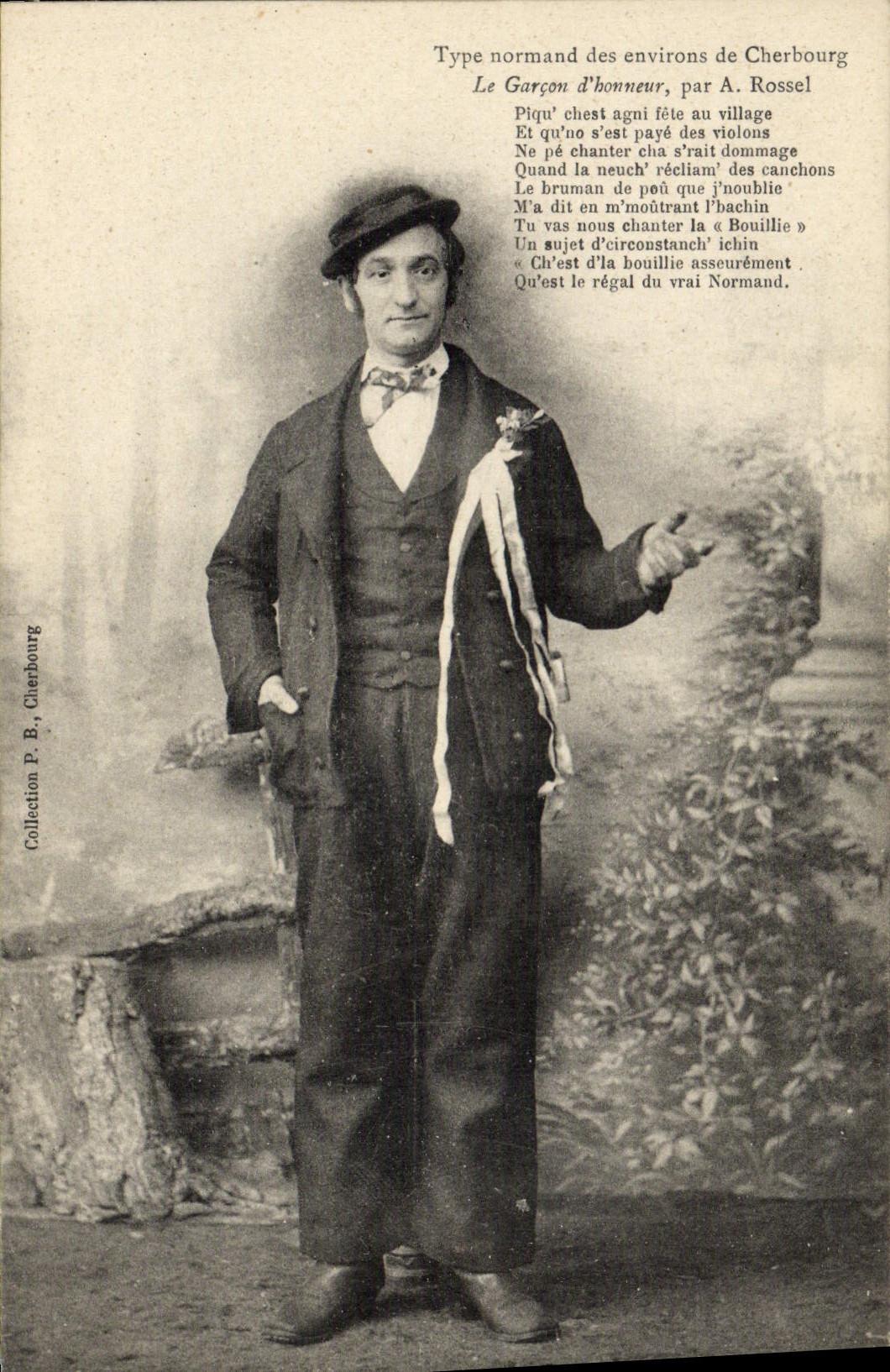CPA Folklore Type Normand des environs de Cherbourg Le garcon d'honneur 