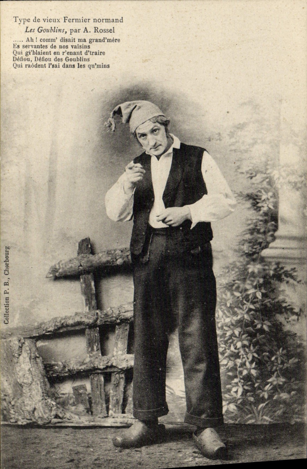 CPA Folklore Type de vieux fermier Normand Les Goublins par Rossel