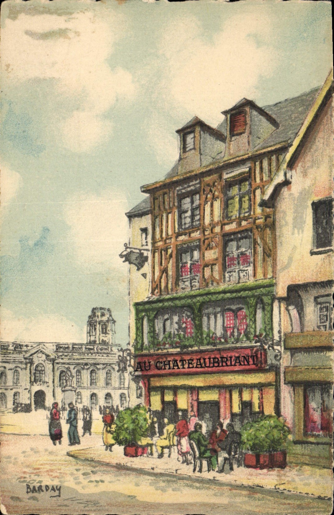 Le Restaurant 'Au Châteaubriant' — Paris — éditeur Beauvain, n° 3047 G