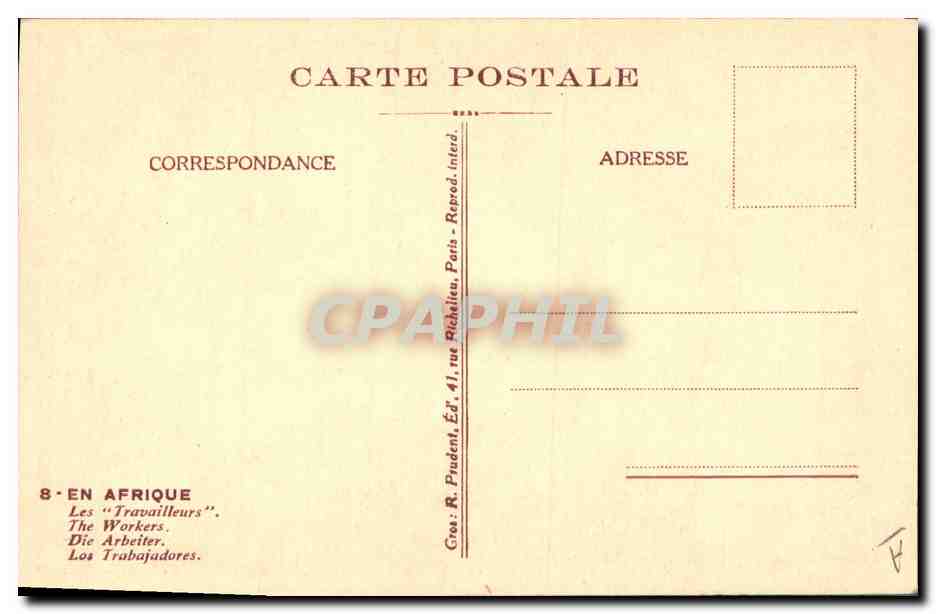 CPA Fantaisie Illustrateur Boirau En Afrique Les Travailleurs  — Rückseite
