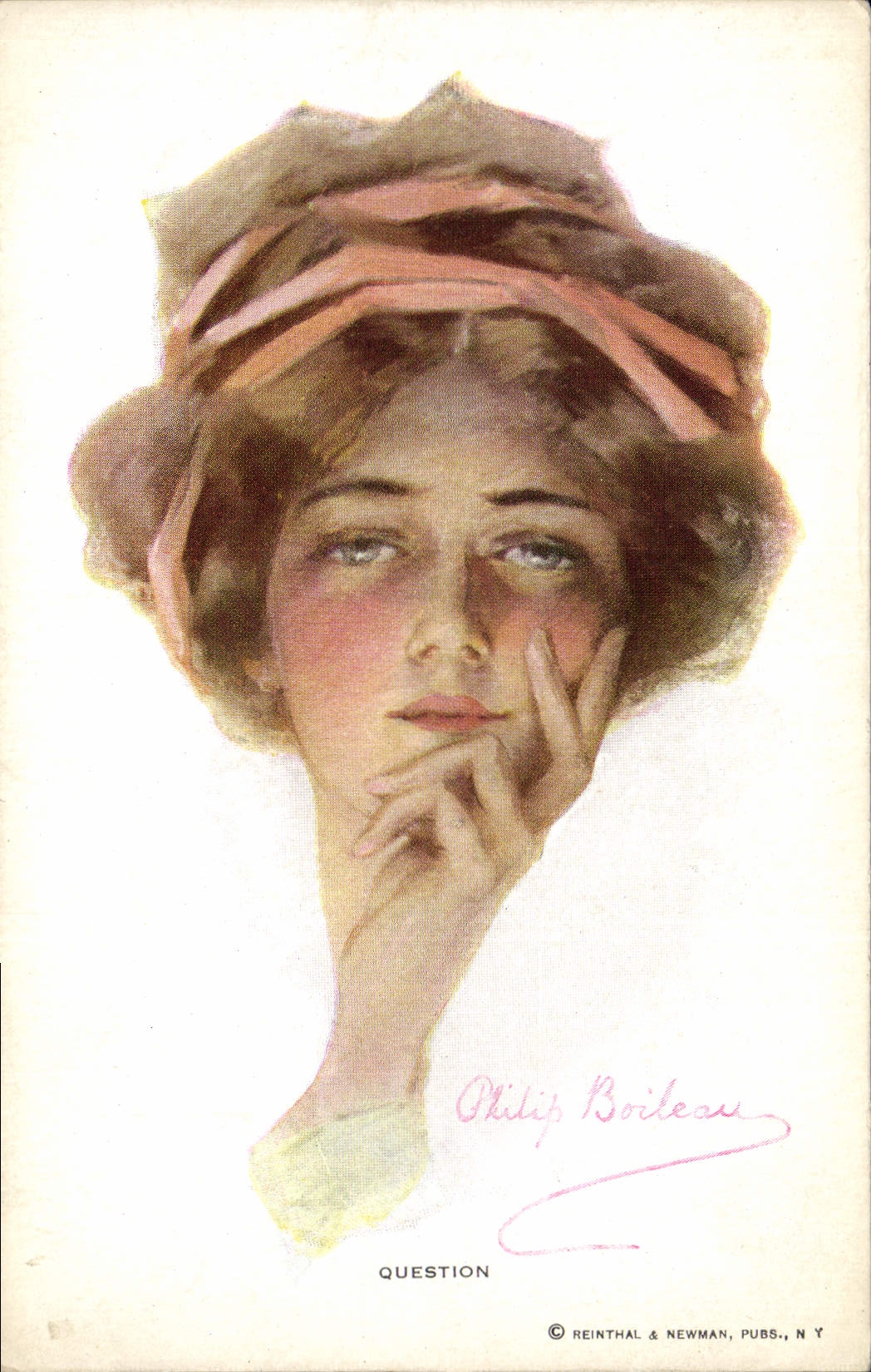 CPA Fantaisie Illustrateur Philip Boileau Femme