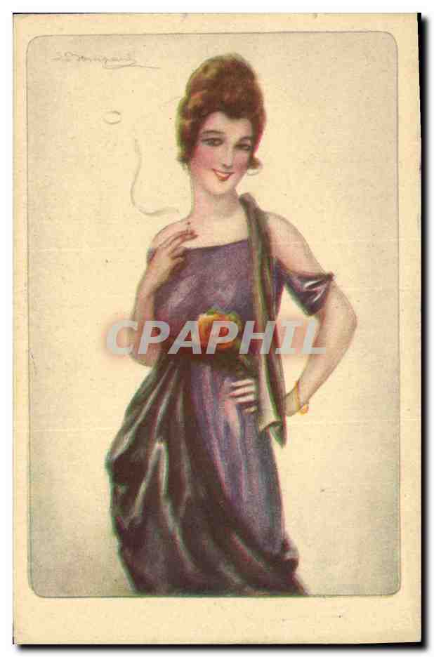 CPA Fantaisie Illustrateur Femme