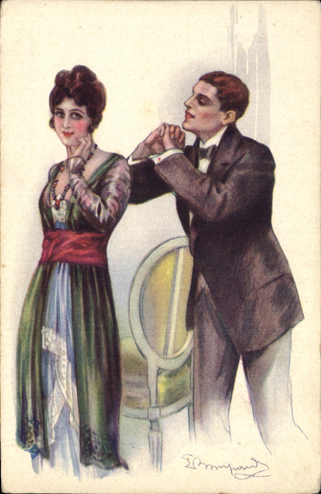 CPA Fantaisie Illustrateur Femme