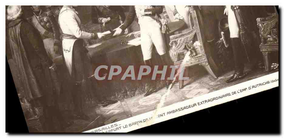 CPA Napoleon 1er recoit a ERfurt le baron Autriche Musee de Versailles