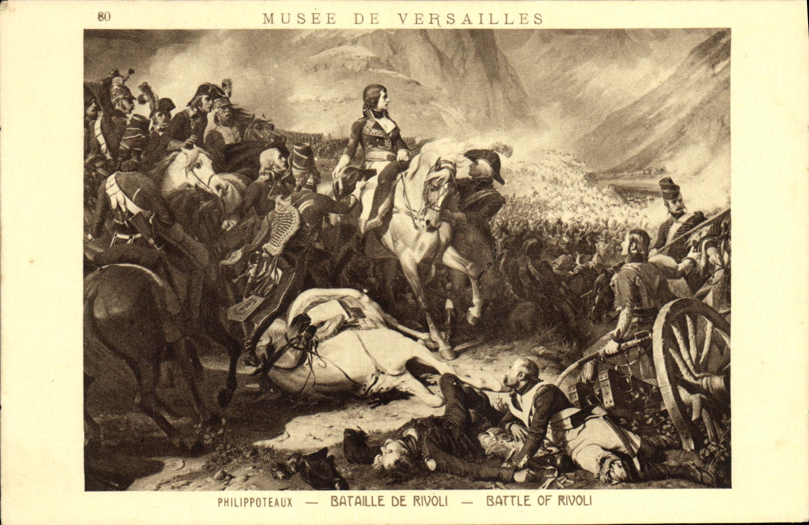 CPA Napoleon 1er Musee de Versailles Philippoteaux Bataille de Rivoli 