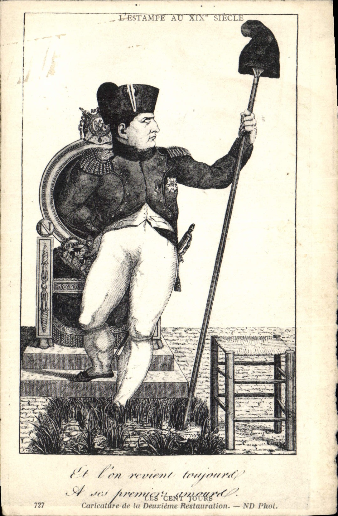 CPA Napoleon 1er Caricature de la Deuxieme Restauration
