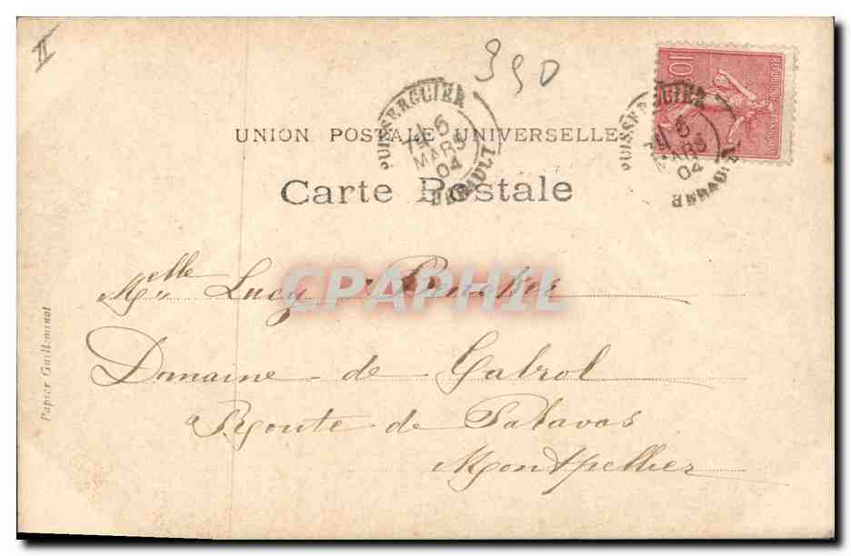 CPA Napoleon 1er intime  — Rückseite