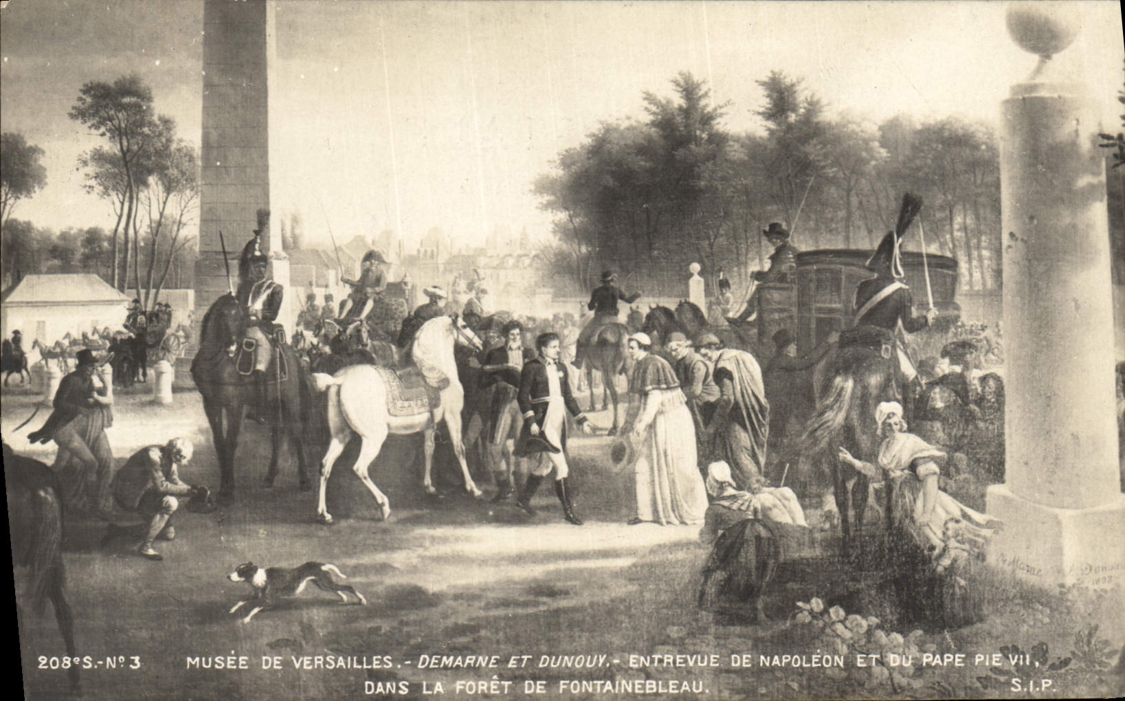 CPA Napoleon 1er Musee de Versailles Demarne et Dunouy Pape VII Foret de Fontainebleau