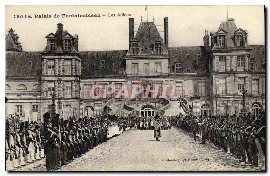 CPA Napoleon 1er Palais de Fontainebleau Les adieux
