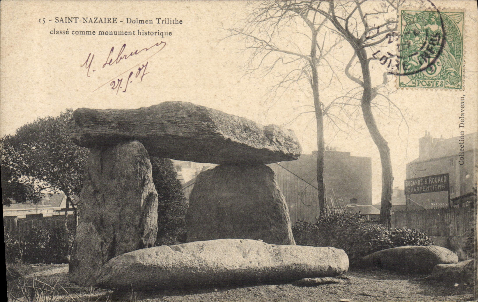 CPA Dolmen Menhir Saint Nazaire Dolmen Trilithe 