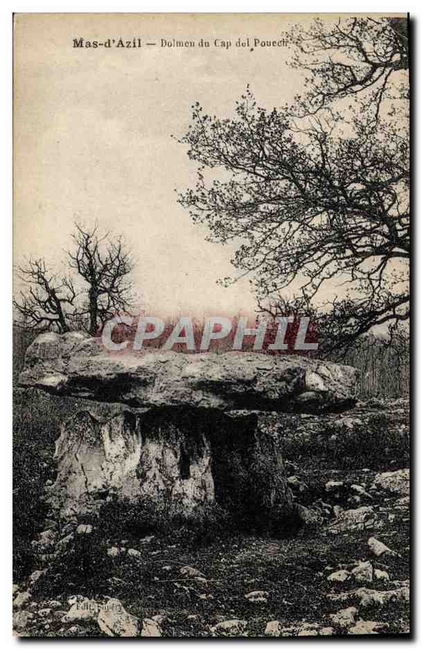 CPA Dolmen Menhir Mas d'Azil Dolmen du Cap del Pouech