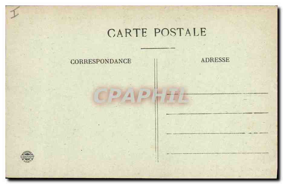 CPA Dolmen Menhir Morgat Menhir La Republicaine et le dolmen renverse Au fond l'ile de Laber — Rückseite