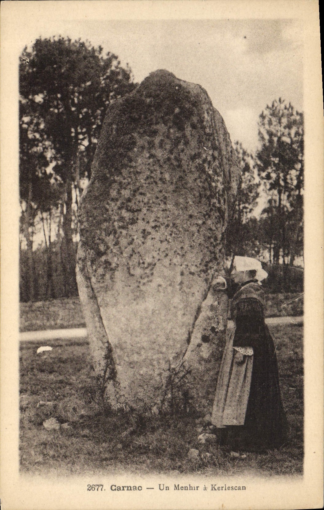 CPA Dolmen Menhir Carnac Kerlescan 
