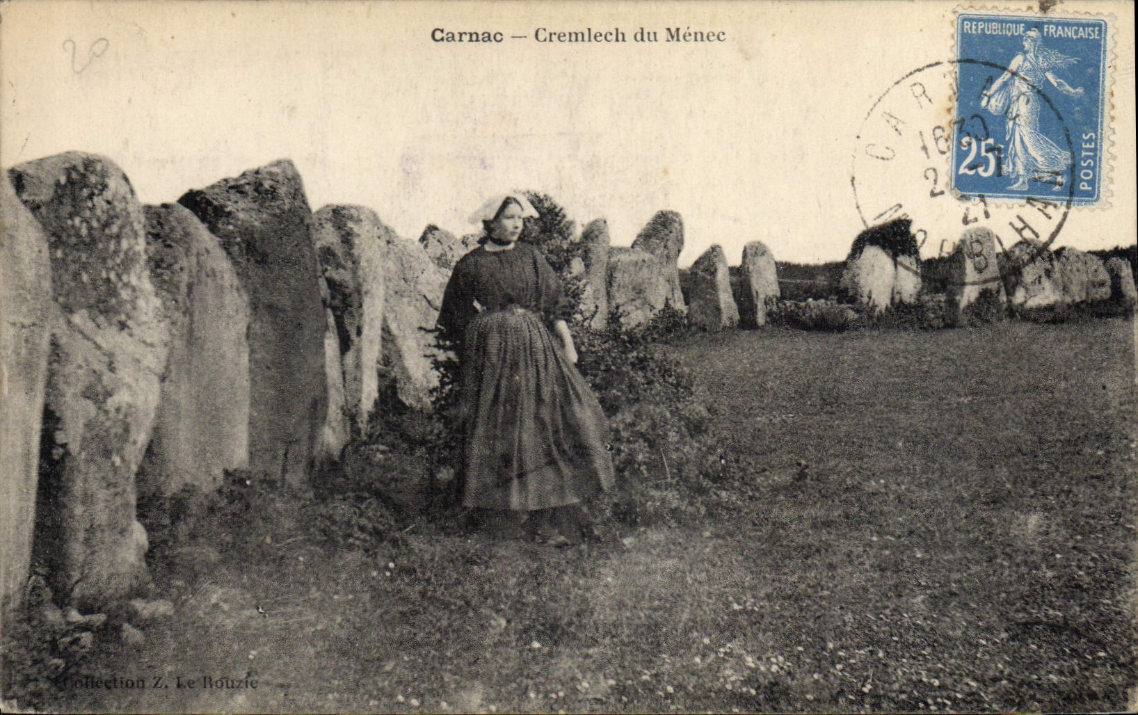 CPA Dolmen Menhir Carnac Cremelch du Menec