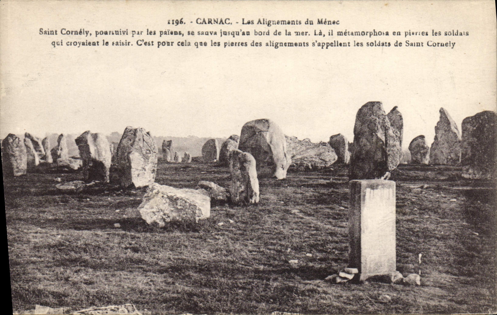 CPA Dolmen Menhir Carnac Les alignements du Menac