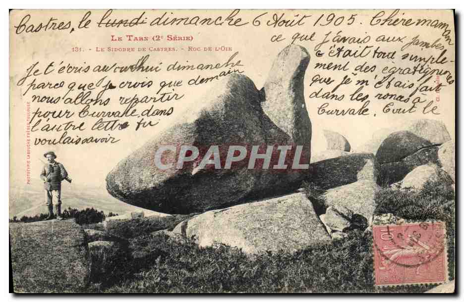 CPA Dolmen Menhir Le Tarn Le Sidobre de Castres Roc de l'Oie 