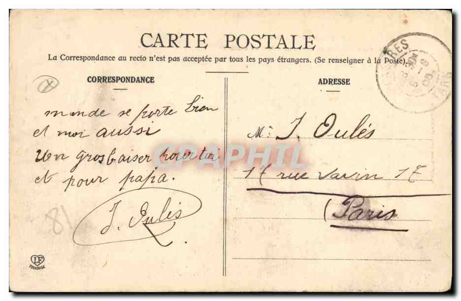 CPA Dolmen Menhir Le Tarn Le Sidobre de Castres Roc de l'Oie  — Rückseite