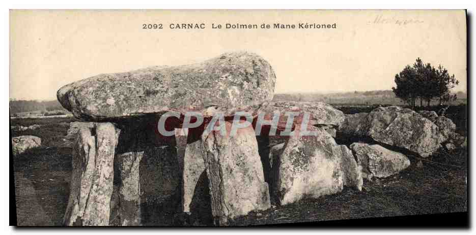 CPA Dolmen Menhir Carnac Le dolmen de Mane Kerloned