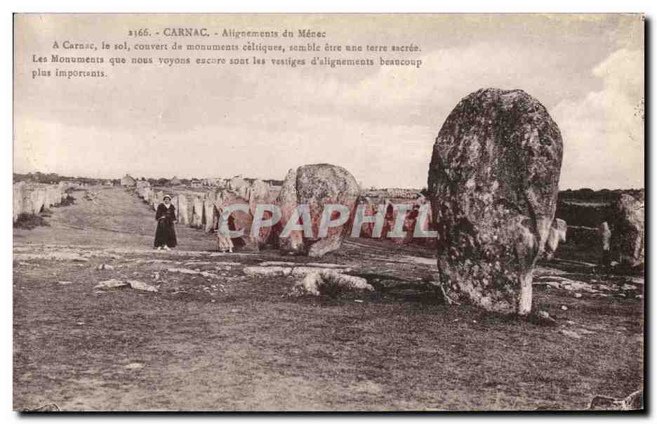 CPA Dolmen Menhir Carnac Alignements du Menec