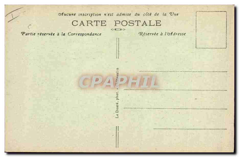 CPA Dolmen Menhir Locronan Ar Gazeck Ven La jument de pierre — Rückseite