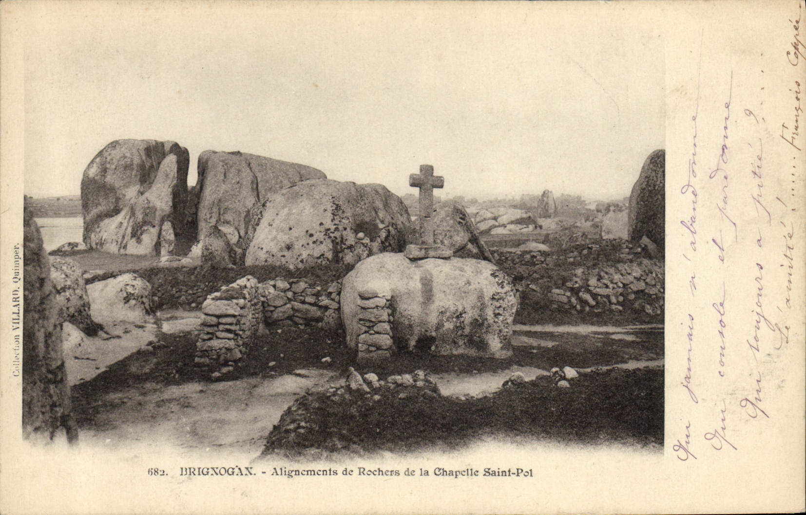 CPA Dolmen Menhir Brignogan Alignements de rochers de la chapelle Saint Pol