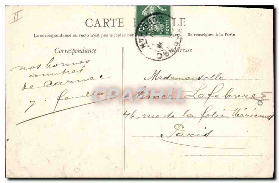 CPA Dolmen Menhir Carnac Menhirs d eKermario — Rückseite