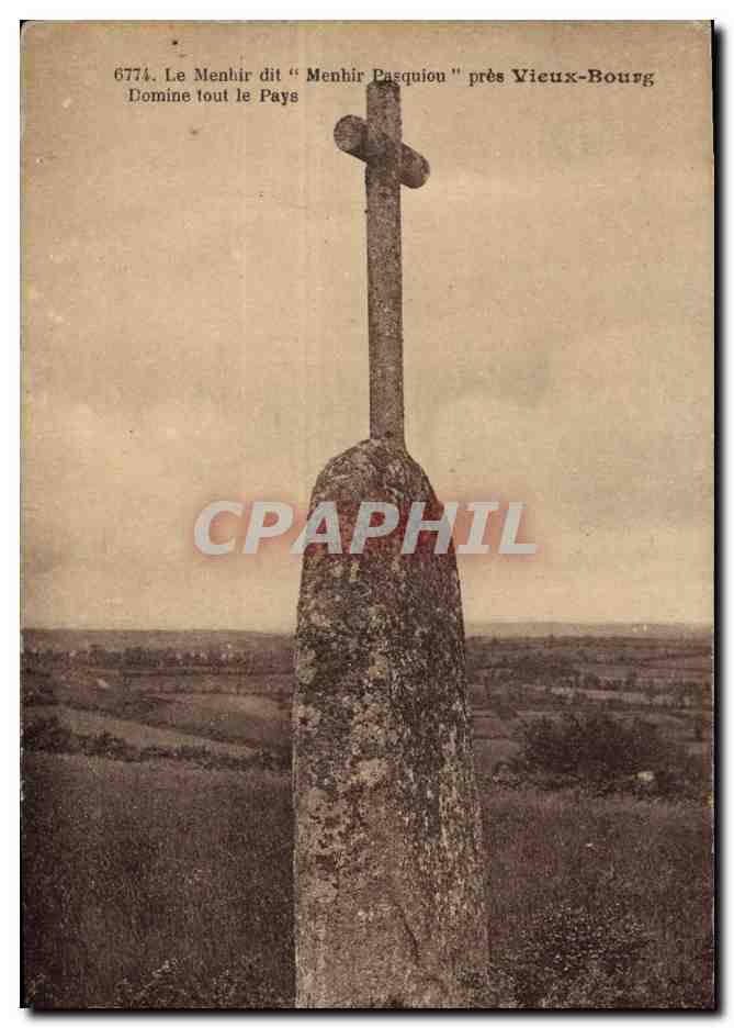 CPA Dolmen Menhir Pasquiou pres Vieux Bourg 