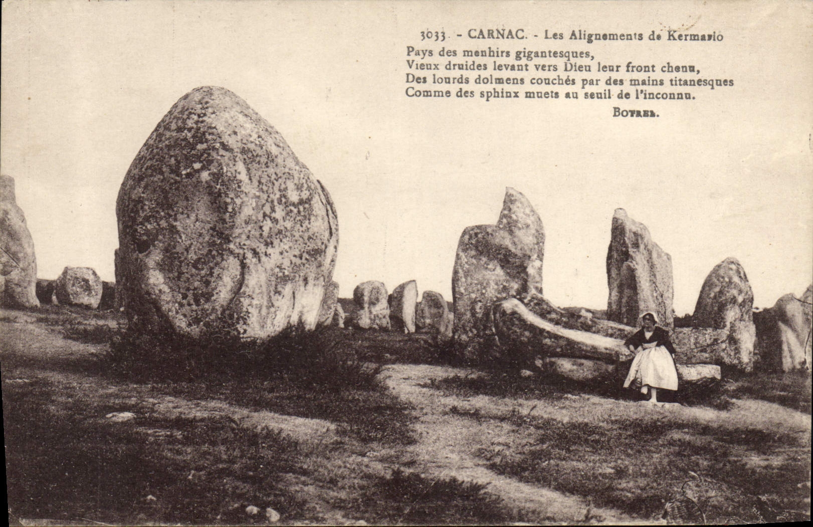 CPA Dolmen Menhir Carnac Les alignements de Kermario