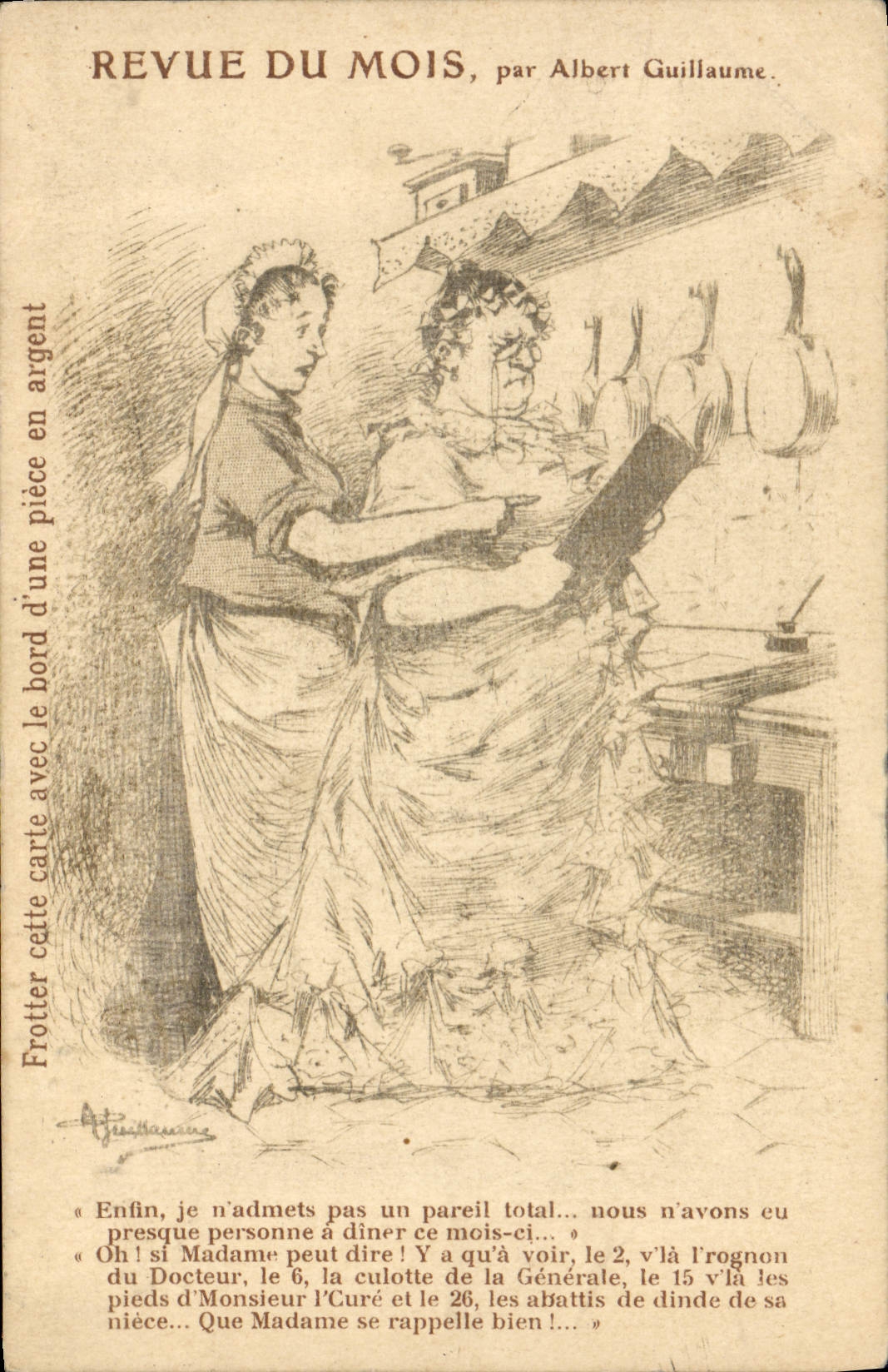 CPA Fantaisie Illustrateur Revue du mois par Albert Guillaume 