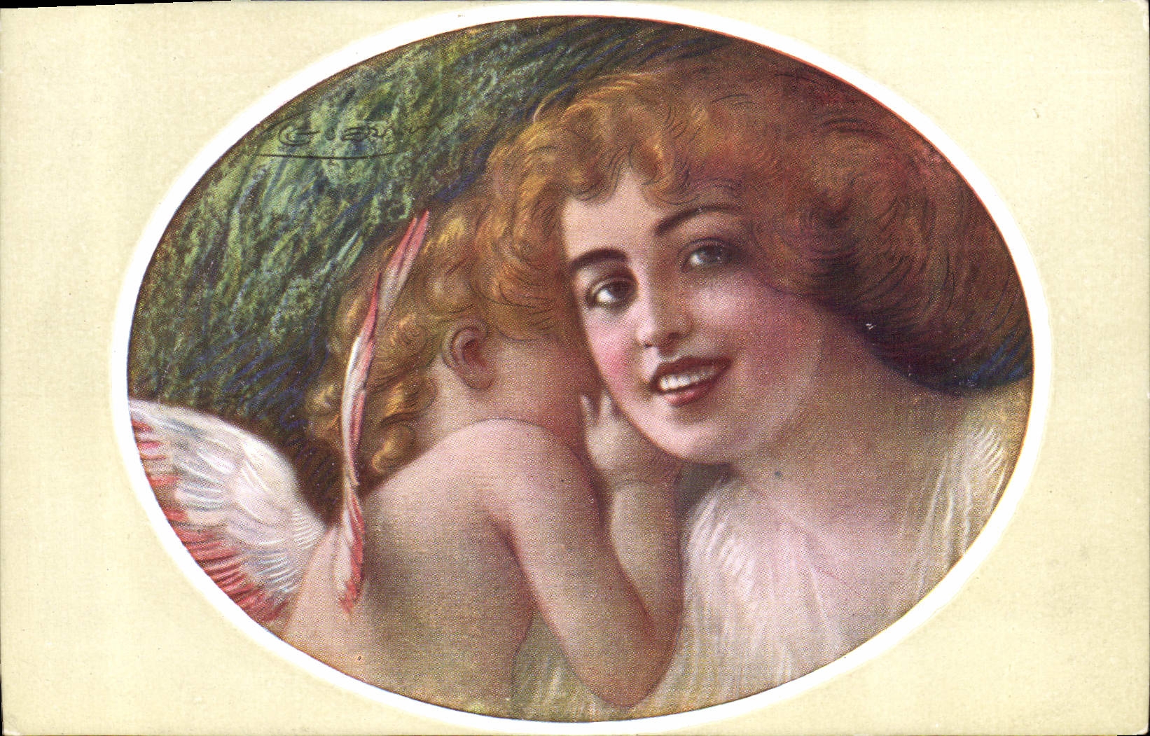 CPA Fantaisie Illustrateur Guerzussi Femme Enfant