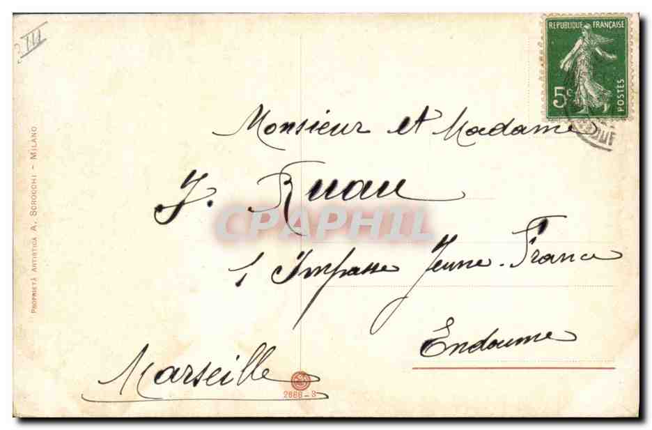 Jeune femme en chapeau à plumes — Éditeur A. Segorochi, n° 14 — Rückseite