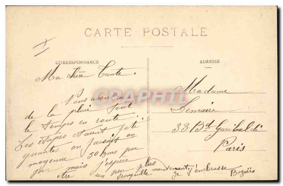 L'Artillerie montée et les Obstacles — Franchissement d'un chemin étroit et encaissé — Collection L. G. — Rückseite