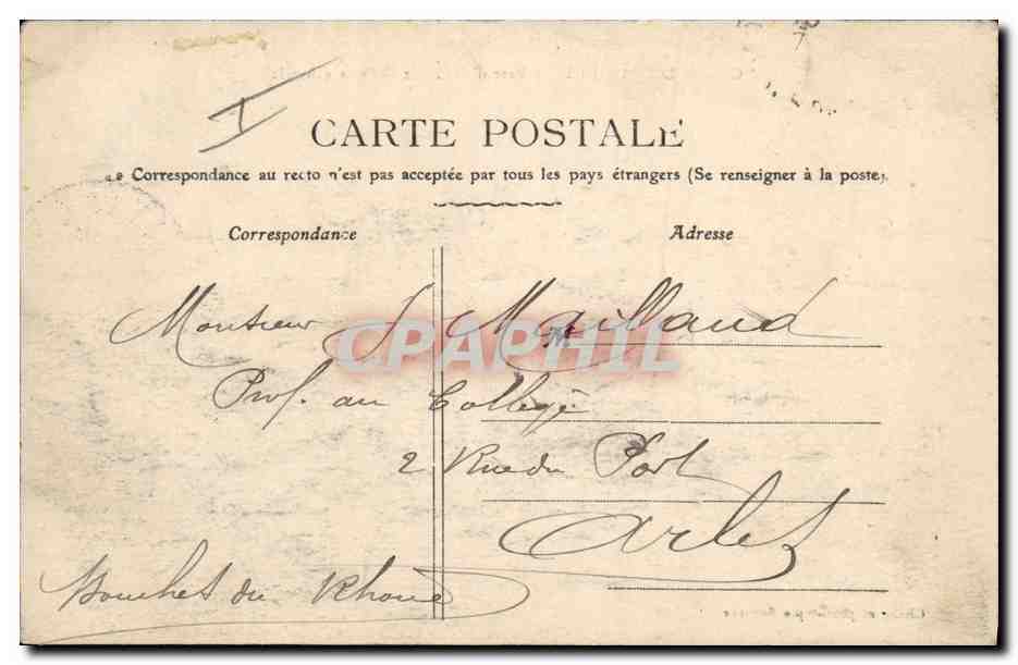 CPA Militaria Camp de Mailly parc d'artillerie Vue generale  — Verso