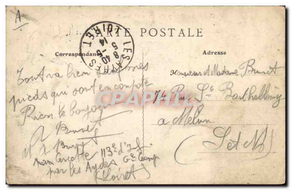 CPA Militaria Camp de Cercottes Nettoyage  — Rückseite