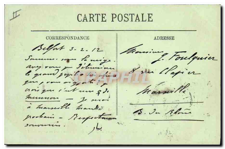CPA Militaria Artillerie de forteresse Batterie de 155mm court en action — Rückseite