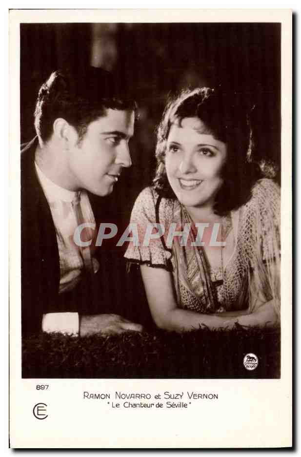 CPM Cinema Ramon Novarro et suzy Vernon Le chanteur de Seville
