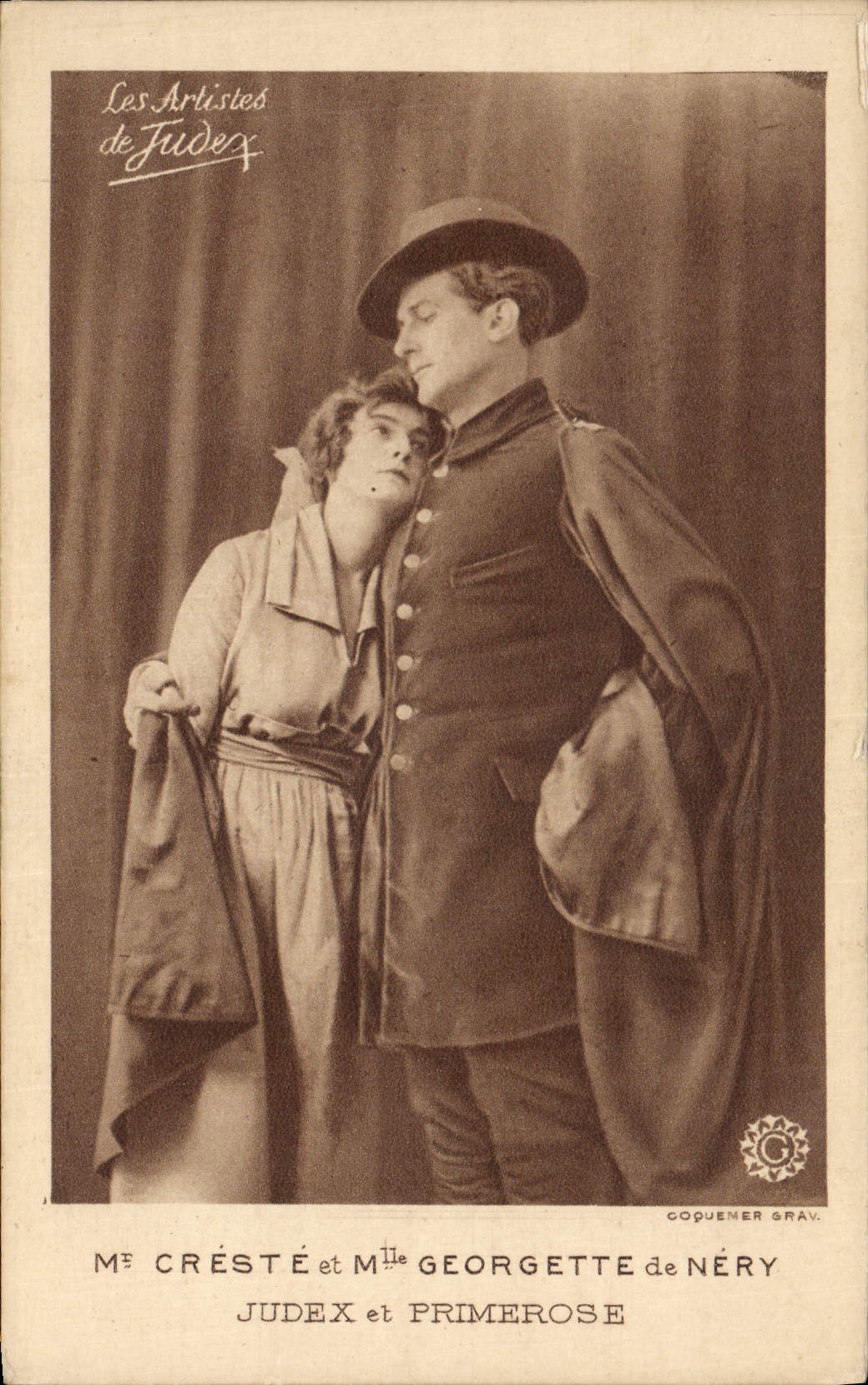 CPM Cinema Mr Creste et Mlle Georgette de Nery Judex et Primerose