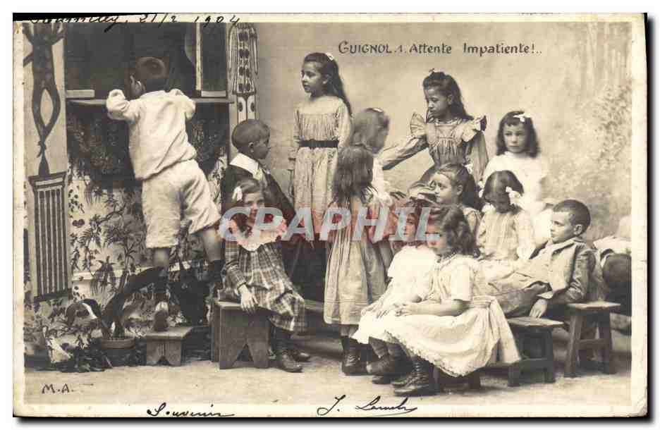 CPA Guignols Guignol Enfants