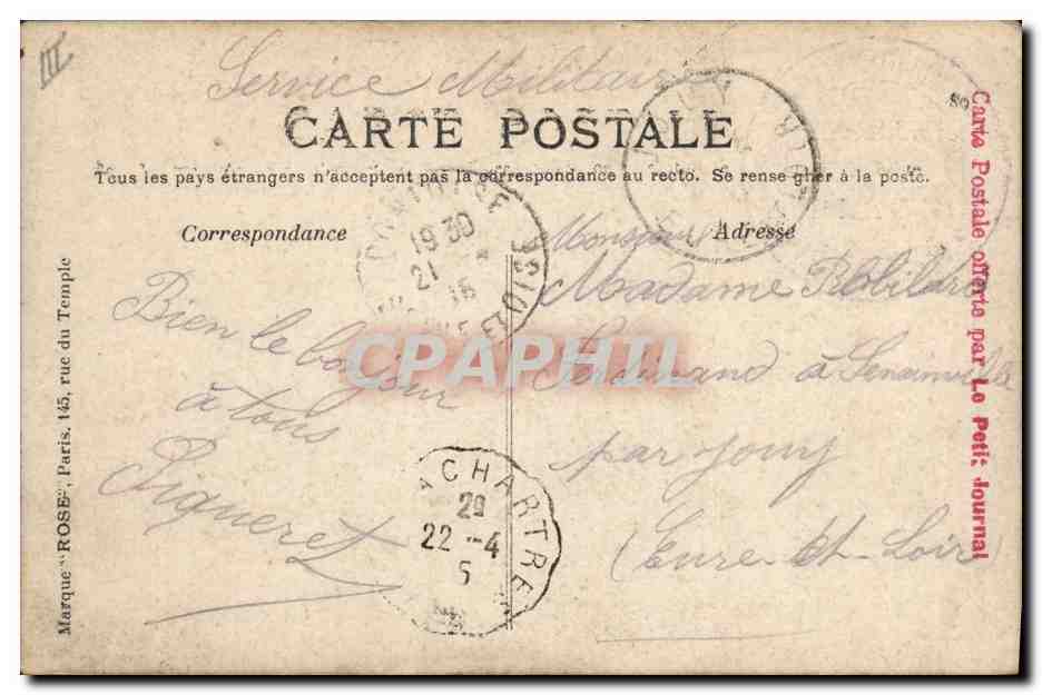 CPA Banque Paris La Rue Rougemont Le Comptoir d'Escompte  — Rückseite