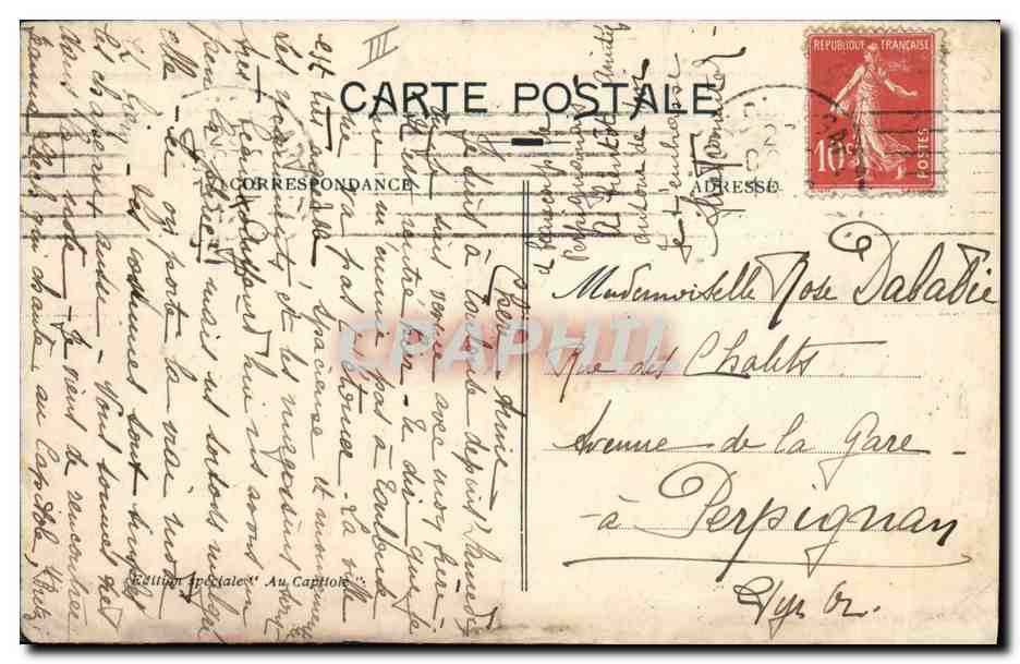 CPA Banque Toulouse Rue Alsace Lorraine Le Comptoir d'Escompte  — Rückseite