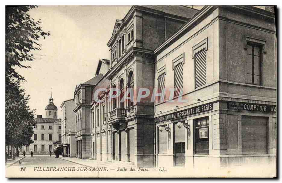 CPA Banque Villefranche sur Saone Salle des fetes 