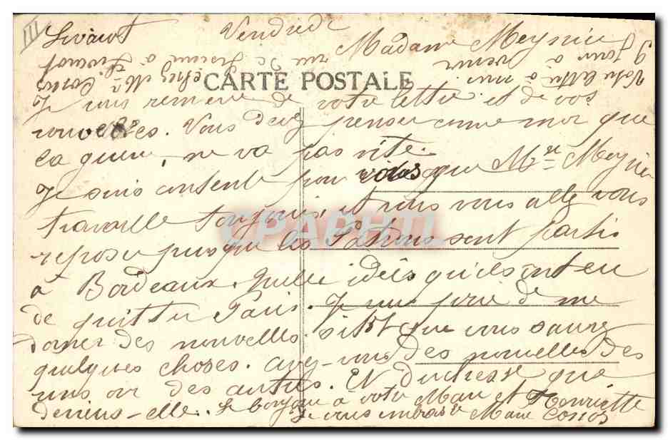 CPA Folklore Normandie Un petit gars Normand — Verso