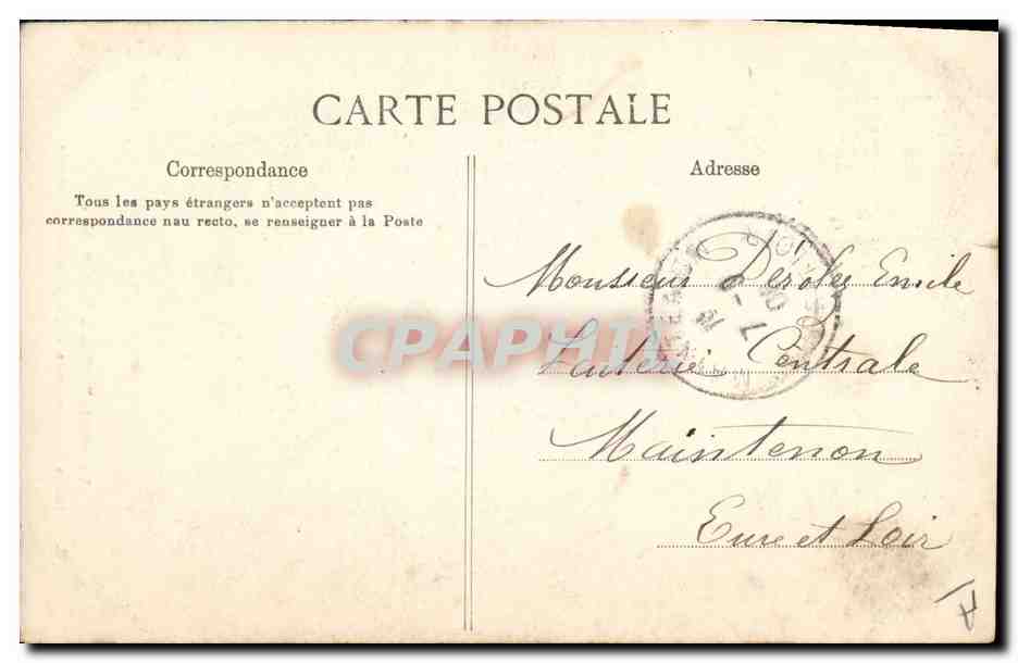 CPA Folklore Normandie Ma premier Bonnette  — Verso