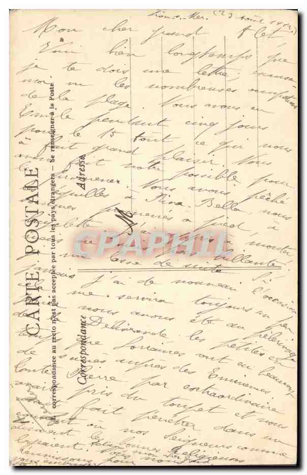 CPA Folklore Normandie Carentan  — Verso