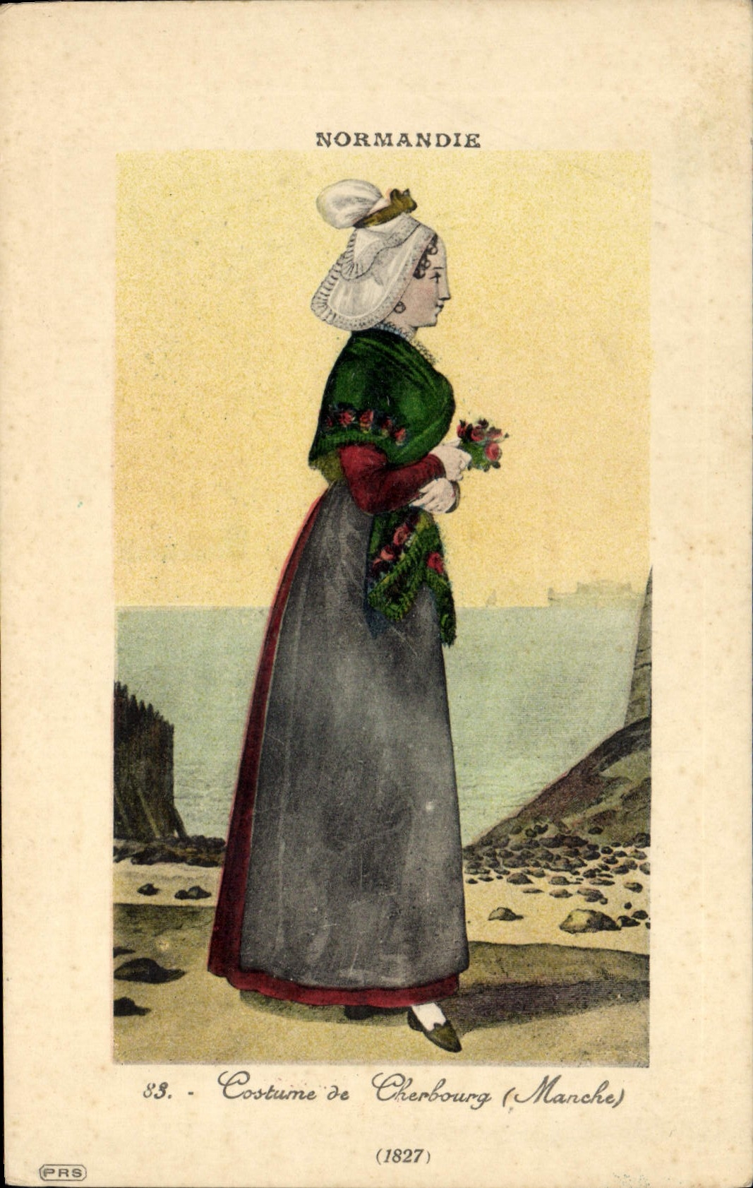CPA Folklore Costume de Cherbourg Manche 