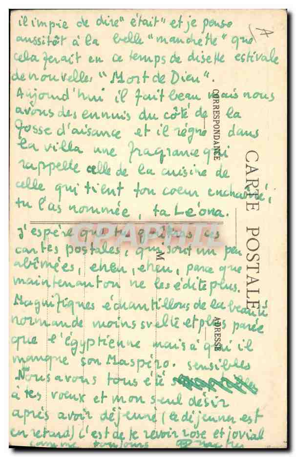 CPA Folklore Costume de Cherbourg Manche  — Verso